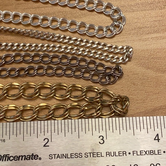 Set of Four EUC 925 Sterling Silver Curb Chain Charm Bracelets - Picture 6 of 15